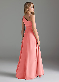 Azazie Dallas Junior Linia A Pofałdowany Szyfon Długość podłogi Młodsza druhna Sukienka image5