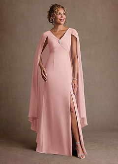 Azazie Boudica Suknie dla Matki Panny Młodej Linia A Pofałdowany Szyfon Długość podłogi Sukienka image3