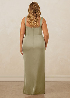 Christian Siriano Bridal for Azazie 1017 Brautjungfernkleider Etui Herzausschnitt Stretch-Satin Kleid Moosgrün image11