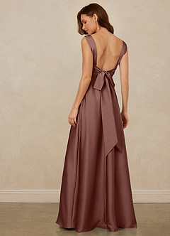 Christian Siriano Bridal for Azazie 1001 Bridesmaid Dresses Espresso A-Line Sweetheart Neckline Stretch Satin Dress image5