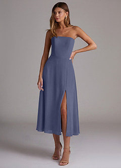 Azazie Wren Bridesmaid Dresses Stormy A-Line Strapless Chiffon Dress image1