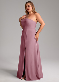 Azazie Wren Bridesmaid Dresses Vintage Mauve A-Line Side Slit Chiffon Convertible Dress image13