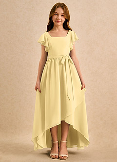 Azazie Milly Girls Formal Flower Girl Klänningar Klä A-Line i Chiffong Plisserad image5