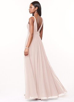 Azazie Maren Bridesmaid Dresses A-Line Pleated Chiffon Floor-Length Dress image3