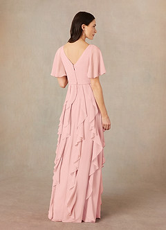 Azazie Watson Abiti per la Madre della Sposa Abito A-Line in Chiffon con Scollo a V Rosetta image4