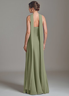 Azazie Ilana Bridesmaid Dresses Pistachio A-Line Strapless Chiffon Dress image2
