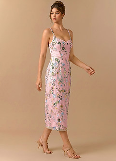 Paulina Candy Pink Midi Dress image4