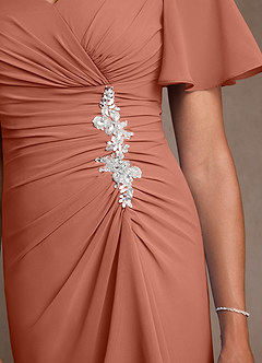 Azazie Suffolk Mother of the Bride Dresses MAI TAI A-Line Pleated Chiffon Dress image5