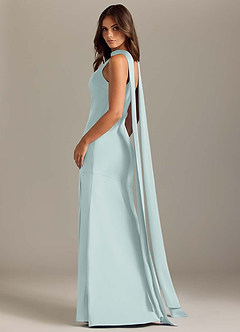 Azazie Kinsley 신부 들러리 드레스 인어 사이드 슬릿 스트레치 새틴 바닥 길이 드레스 image6