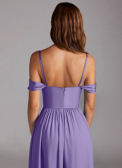 Azazie Calianna Bridesmaid Dresses Tahiti A-Line Off the Shoulder Stretch Satin Convertible Dress image5