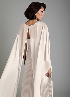 Azazie Micah Vestidos de damas de honor Vestido Alabastro Blanco de Satén Elástico de Línea A Convertible con Corsé image8