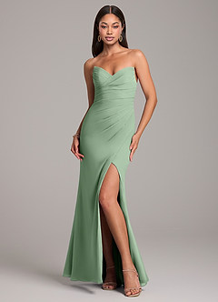 Azazie Yola Final Sale Matcha Mermaid Strapless Chiffon Convertible Dress image1