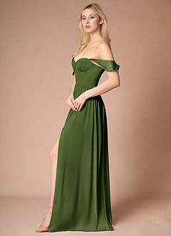 Maxi jurk Ginevra Olijfgroen image6