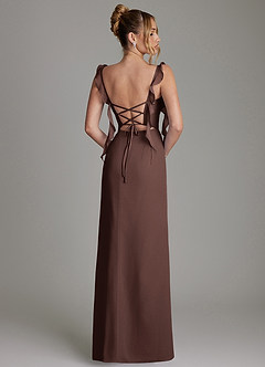 Azazie Jessamine Bridesmaid Dresses Ganache Mermaid Corset Chiffon Dress image8