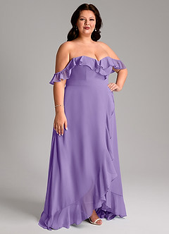 Azazie Lyra Bridesmaid Dresses Tahiti A-Line Chiffon Convertible Dress image13