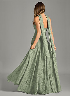 Azazie Gabriela Bridesmaid Dresses Agave A-Line Strapless Floral Burnout Dress image2