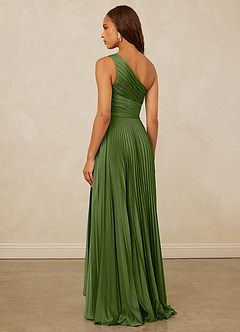 Christian Siriano Bridal for Azazie 1008 Bridesmaid Dresses Juniper A-Line One Shoulder Stretch Satin Dress image2