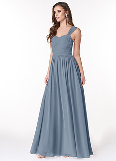 Azazie Zapheira Bridesmaid Dresses Twilight A-Line Ruched Chiffon Dress image3
