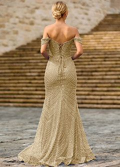 Juniper Champagne Blonde Illusion Gallakjole image2