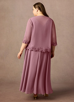 Azazie Devana Mother of the Bride Dresses Vintage Mauve A-Line Sequins Chiffon Dress image8