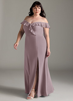 Azazie Sophie Bridesmaid Dresses Dusk A-Line Off the Shoulder Chiffon Convertible Dress image8