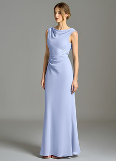 Azazie Kieryn Robes de demoiselle d'honneur Robe Sirène en Mousseline de soie Plissée Eis image3