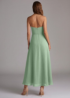 Azazie Wren Vestidos de madrinha de casamento Vestido Matchá de Chiffon de Linha A com Sem alças image4