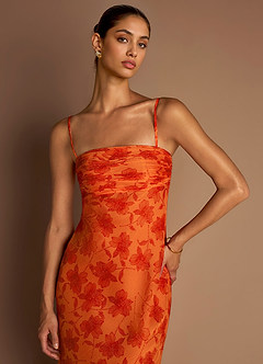 Aisha Tangerine Midi Dress image6