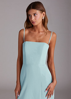 Azazie Wren Bridesmaid Dresses Sea Glass A-Line Strapless Chiffon Dress image6