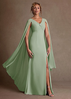 Azazie Boudica Suknie dla Matki Panny Młodej Linia A Pofałdowany Szyfon Długość podłogi Sukienka image1