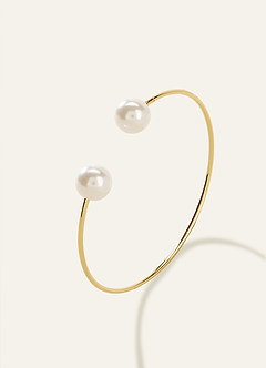 front Pearl End Cuff Bracelet