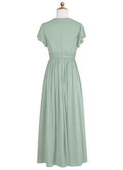 Azazie Mosley Junior Vestido Agave de Malha de Linha A com Ruched image8