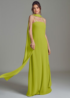 Azazie Ilana Bridesmaid Dresses Lemongrass A-Line Strapless Chiffon Dress image7