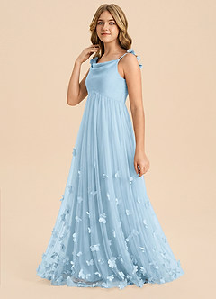 front Azazie Evelyn Junior Formal Dress