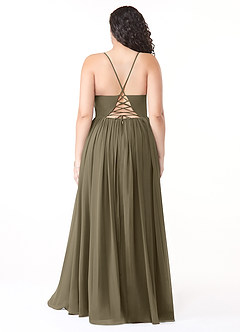 Azazie Aaida Suknie dla druhen Linia A Gorset Szyfon Do ziemi Sukienka image8