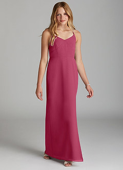 Azazie Becca Junior Mulberry Mermaid Chiffon Dress image5