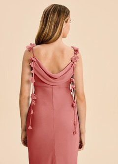 Azazie Trinity Junior Antique Rose Mermaid Pleated Chiffon Dress image5