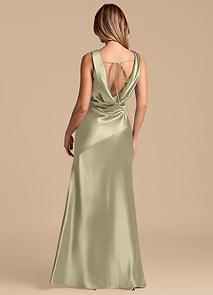 Azazie Rylina 신부 들러리 드레스 인어 메탈릭 새틴 바닥 길이 드레스 image6