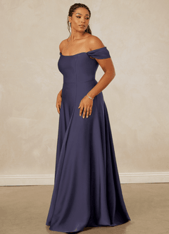 Christian Siriano Bridal for Azazie 1002 Bridesmaid Dresses Stormy A-Line Off the Shoulder Stretch Satin Convertible Dress image12