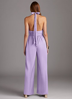 Azazie Oli Brautjungfernkleider Plissee Stretch-Satin Overall/Jumpsuit Flieder image2