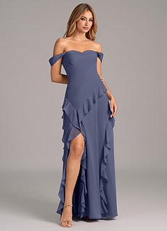 Azazie Sloane Bridesmaid Dresses Stormy A-Line Sweetheart Neckline Chiffon Dress image4