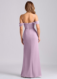 Azazie Joanne Final Sale Wisteria Mermaid Off the Shoulder Chiffon Dress image6