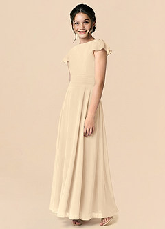 Azazie Payton Klä av A-Line i Chiffong Rosett image4