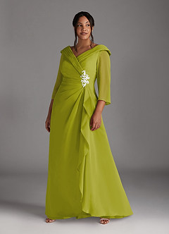 Azazie Jaycee Abiti per la Madre della Sposa Abito A-Line in Chiffon Citronella image7