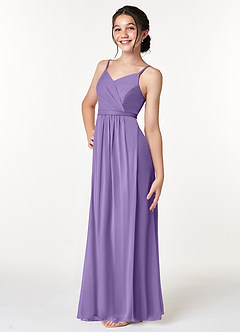 Azazie Luxy Junior Tahiti Pleated Mesh Dress image5