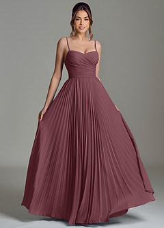 Azazie Catie Bridesmaid Dresses Sangria A-Line Sweetheart Neckline Chiffon Dress image3