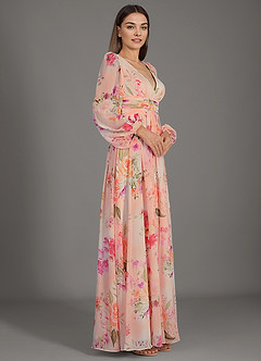 Vestido Ramo Abstracto Floral Largo Norah image3