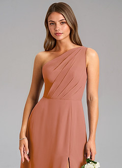 Azazie Phaedra Bridesmaid Dresses MAI TAI A-Line One Shoulder Chiffon Dress image8
