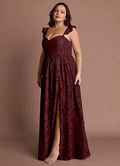 Denisse Wine Corset Maxi Dress image11