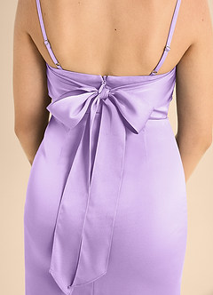 Azazie Mai Junior Lilac A-Line Sweetheart Neckline Stretch Satin Dress image6